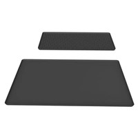 Tapis de drainage carré en silicone pour machine à café, sous-plat antidérapant et anti-humidité pour cuisine, bar, bols et assiettes