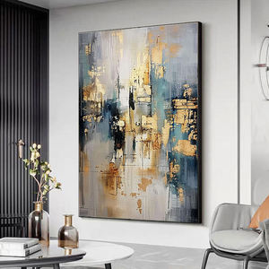 Peinture à l'huile de luxe personnalisée 100% peinte à la main originale abstraite Art moderne toile acrylique grande taille décor à la maison dans le Style Art déco - Product Image 6