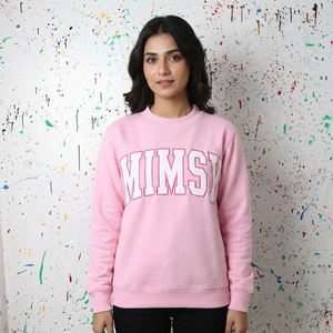 Sudadera MIMSY PINK Personalizada Extra Grande con Capucha y Media Cremallera, 100% Algodón, Invierno, Apliques Bordados, Impresión Digital, CLUSH SPORTS - Product Image 1