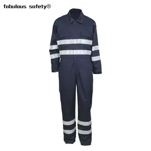NFPA 2112 100% Cotton Factory Customized Fire Resistant Anti-static and Water and Oil Proof Functions Coveralls