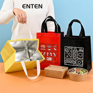 Sac isotherme OEM en gros, non tissé, en feuille d'aluminium, pour livraison de repas à emporter, avec logo personnalisé - Product Image 3