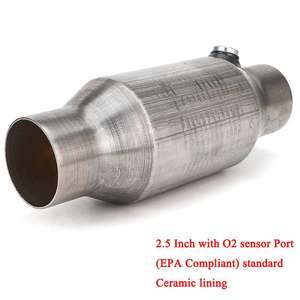 Convertidor Catalítico Universal de Acero Inoxidable para Sistema de Escape de Vehículos, Entrada/Salida de <span class=keywords><strong>2.5</strong></span> Pulgadas, Purificación de Escape Eficiente - Product Image 2