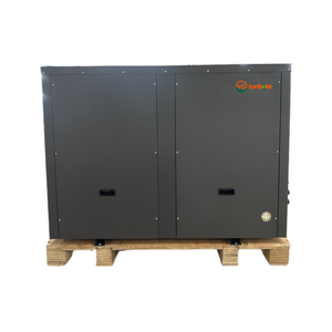 Two Size Options Matte Grey Air Source Heat <b>Pump</b> Reinforced Metallic Shell With Side Louvered Venting, Smart Staged Defrost - Product Image 1
