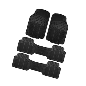 Tapis antidérapant en PVC noir TPE, haute résistance, 4 pièces, tapis de sol avant et arrière pour voitures, SUV, fourgonnettes - Product Image 1
