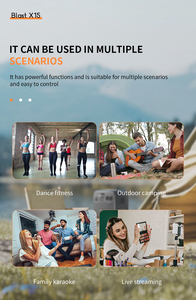X15 karaoke máy PA hệ thống với 2 micro không dây, một loa không dây di động với một điều khiển từ xa, pd65w sạc nhanh - Product Image 5