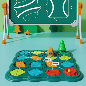 Casse-tête pour enfants unisexe, jeu éducatif, entraînement logique, construction de blocs routiers - Product Image 1