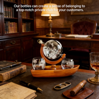 Nouvel ensemble de bouteilles de whisky en verre globe, idéal comme cadeau d'affaires, vente chaude