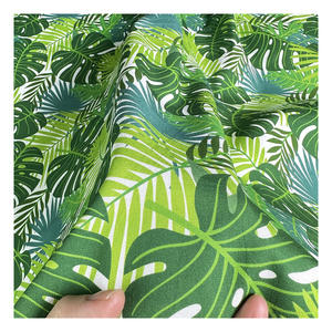 ファクトリーアウトレットグリーントロピカルデザインデジタルカスタマイズヘビー級100% コットンプリント生地キャンバスとして家庭用テキスタイル - Product Image 4