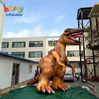 Modèle de dinosaure gonflable géant de 5 m de haut pour la publicité extérieure, exposition dans un parc à thème jurassique, accessoires gonflables animaux