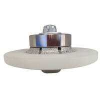 Disque diamanté profilé en B brasé sous vide, à profil semi-arrondi, avec guide large en nylon pour meuleuse d'angle, pour marbre, céramique, porcelaine