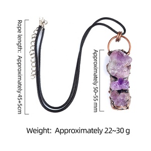 Pietra grezza <span class=keywords><strong>naturale</strong></span> <span class=keywords><strong>ametista</strong></span> grappolo bronzo intarsiato pietre preziose ciondoli e ciondoli per la creazione di gioielli fai da te moda collana artigianato - Product Image 6
