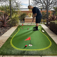 Tapis d'entraînement de golf professionnel GP Custom Mini Golf Course intérieur/extérieur, long et stimulant pour le putting