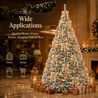 Sapin de Noël artificiel pliable avec LED, arbre de Noël télescopique sur pied, imperméable pour l'extérieur, décoration de fête pour la maison