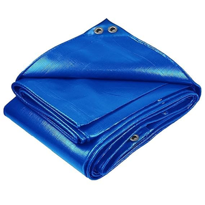 Bâche en plastique bleue imperméable en polyéthylène pour couverture extérieure, vente en gros d'usine à prix abordable - Product Image 1