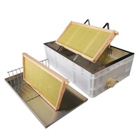 Plateau de découpe de miel profond en acier inoxydable pour apiculteurs, ensemble de 3 pièces avec boîte de rangement et seau de transfert de miel