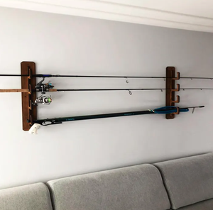 ที่แขวนไม้สำหรับตกปลาที่แขวนของติดผนังและเพดานมีหลายขนาดให้เลือก - Product Image 2