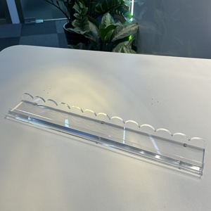 Supports de Mahjong Américain en Acrylique Pliables et Détachables, avec Poussoirs Séparés et Pieds Pliants, Forme Ondulée Transparente, pour Jeu - Product Image 4