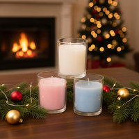 LA00T Bougie parfumée moderne en cire de soja dans un bocal en verre, décoration d'intérieur, cadeau de fêtes, Thanksgiving, Fête des Mères, Noël