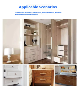 Mềm đóng 3D dưới đường sắt hướng dẫn. dưới cùng của ngăn kéo được trang bị đường ray hướng dẫn ẩn để đẩy và popping - Product Image 4