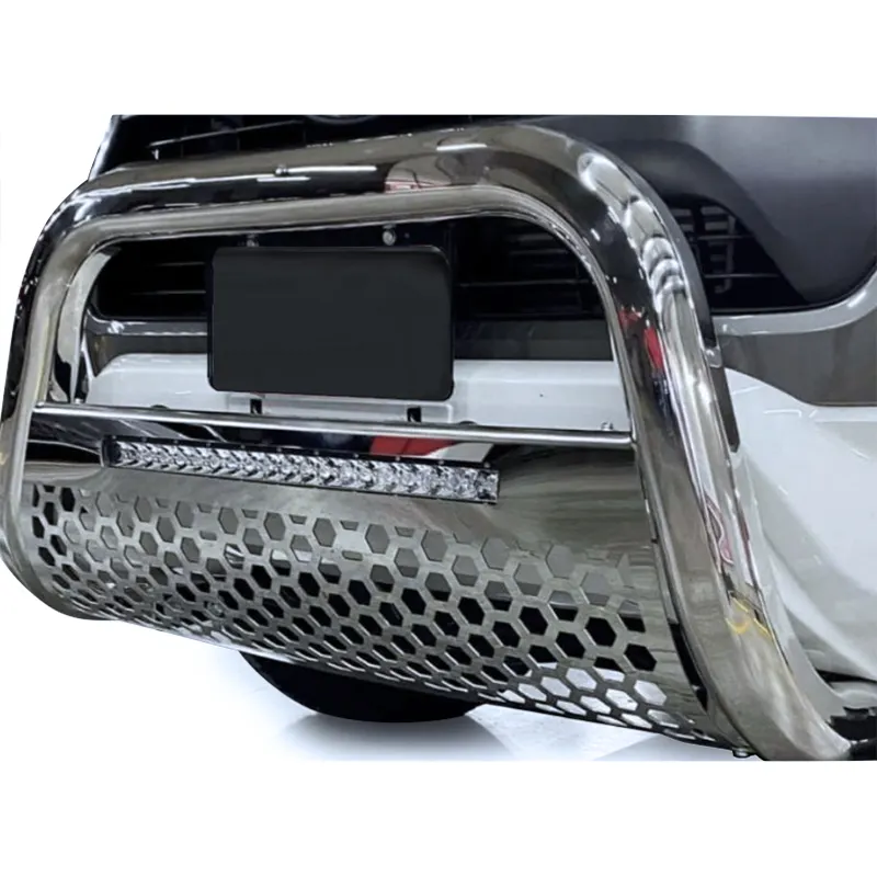Parachoques delantero con luces led para coche Toyota Hilux 2022 +, barra de acero de 4x4