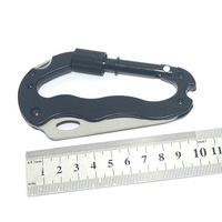 Outil multifonction 5 en 1, couteau mousqueton pliable, boucle de porte-clés en forme de D, outil de survie EDC