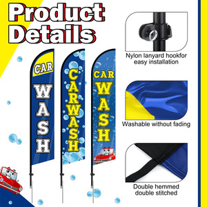 Giá đỡ cờ biển sợi thủy tinh chuyên nghiệp, biểu ngữ polyester, giải pháp quảng cáo sự kiện doanh nghiệp có thương hiệu tùy chỉnh, tương thích với hầu hết các loại - Product Image 3