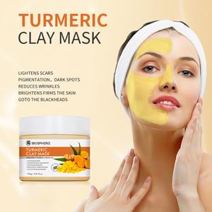 Masque Facial Nettoyant Hydratant Naturel Vegan Bio à l'Argile et au Curcuma pour Peaux à Tendance Acnéique et Points Noirs - Marque Blanche - Product Image 2