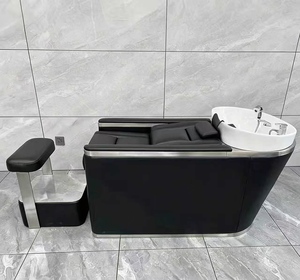 High End Internet Celebrity Hair Salon Hair Wash <b>Bed</b> Hair Salon Fashionable and Simple Ceramic Semi Lying Flushing <b>Bed</b> - Product Image 5