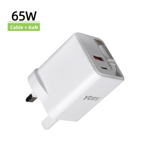 Vente en gros OEM ODM, <span class=keywords><strong>Chargeur</strong></span> Super Rapide GaN 65W Multi-Ports USB-C PD QC3.0 PPS pour iPhone <span class=keywords><strong>Mac</strong></span> <span class=keywords><strong>Samsung</strong></span>, Fournisseur d'usine <span class=keywords><strong>avec</strong></span> prise UK - Product Image 1