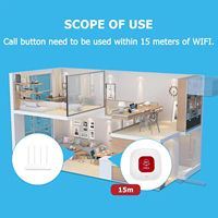 Daytech Tuya Smart Caregiver Pagers IP55 Sans fil Étanche Wi-Fi Volume réglable Bouton SOS pour personnes âgées Alerte d'urgence via l'application