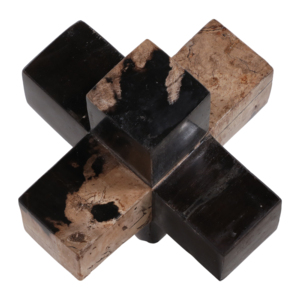 Ornamento in Legno Pietrificato, Oggetto Decorativo Moderno per Scrivania e Soggiorno - Product Image 4