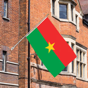 3x5Ft High Quality Triple/Double Layer Plus Blackout Cloth 100D Polyester Fabric Country Flag Burkina_Faso Country - Product Image 5