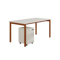 Escritorio de Oficina Moderno de Madera Sólida para Dos Monitores: Estación de Trabajo Modular para 1-8 Personas con Almacenamiento para el Hogar y Espacios Corporativos
