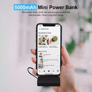 Mini Banco de Energía Portátil con Llavero, 5000mAh, con Cable Integrado para iPhone y Android - Product Image 3