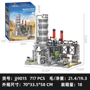 Set de Construcción MOC de Complejo Industrial - Planta Química y Centro de <span class=keywords><strong>Reserva</strong></span> de Gas, Modelo de Ingeniería Modular con Vista a la Calle para Coleccionistas Adultos - Product Image 2