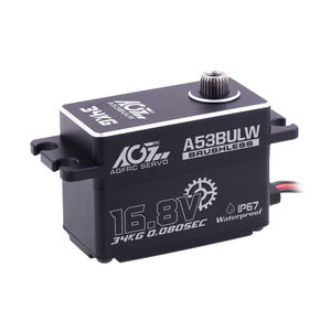AGFRC A53BULW 4S Servo numérique brushless haute tension 34KG 0.08Sec ultra-rapide en métal à profil bas IP67 <span class=keywords><strong>WP</strong></span> 25T pour Crawler/Buggy 1/10 - Product Image 5