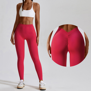 Leggings sans couture DTL-CCK716 taille haute, contrôle du ventre, effet push-up, leggings de yoga pour femmes - Product Image 5