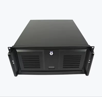 Boîtier de rack de serveur 4U de 19 pouces avec lecteur optique 5.25 châssis PC industriel à facteur de forme ATX avec ventilateur en stock