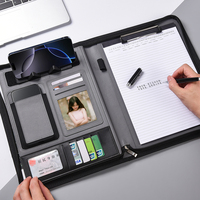 Maletín de Negocios de Cuero A4 en Stock, Portafolio con Asa Integrada y Organizador con Cremallera, Directo de Fábrica para Reuniones Ejecutivas