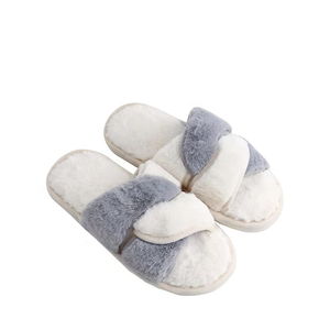 Pantofole da donna in morbida pelliccia sintetica per interni calde pantofole per il tempo libero autunno inverno <span class=keywords><strong>con</strong></span> soletta EVA funzione Anti-scivoloso per l'estate - Product Image 2