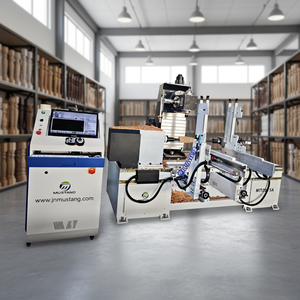 Machine à fabriquer des meubles Mustang MT1203-5A 5,5 kW, machine à <span class=keywords><strong>bois</strong></span> CNC, tour à 5 axes pour les pieds de chaise - Product Image 1