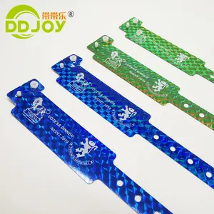 2022 Neues Werbeartikel Hologramm Armband Kunststoff Erwachsenen größe Holo graphisches Armband für Festival