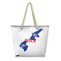 Sac fourre-tout en corde de chanvre Saipan personnalisé en gros, sac à bandoulière portable en polyester pour étudiants, usage quotidien, plage, loisirs et courses en ville