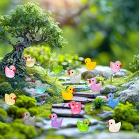 Petits animaux en vrac qui brillent dans le noir, miniatures de canards en plastique, 240 pièces, mini canards en résine lumineux pour enfants