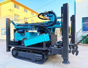 공기 압축기가있는 물 우물 보어 홀 드릴링 장비용 크롤러/바퀴 장착 공압 드릴링 장비 - Product Image 3