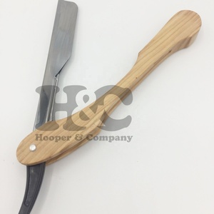 New Design Barber <b>Straight</b> <b>Razor</b> With Wood Handle Black Coated <b>Razor</b> Wooden Handle Private Label Logo Offer High Demand <b>Razors</b> - Product Image 6