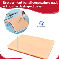 Base médicale pour instruments chirurgicaux, coussin d'entraînement en silicone pour sutures cutanées, 3 couches, haute qualité