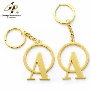 Company Logo Name Letter Gold Silver Soft Enamel Keyring Custom