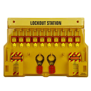 壁掛け式20ロックステーションカバーハンギングボード安全ロックアウトステーション、産業用ロックアウト用ロック付き-タグアウト - Product Image 1