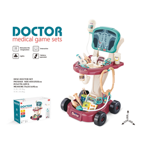 Ensemble de jouets de jeu de rôle de <span class=keywords><strong>docteur</strong></span>, <span class=keywords><strong>chariot</strong></span> médical DIY pour enfants - Product Image 1